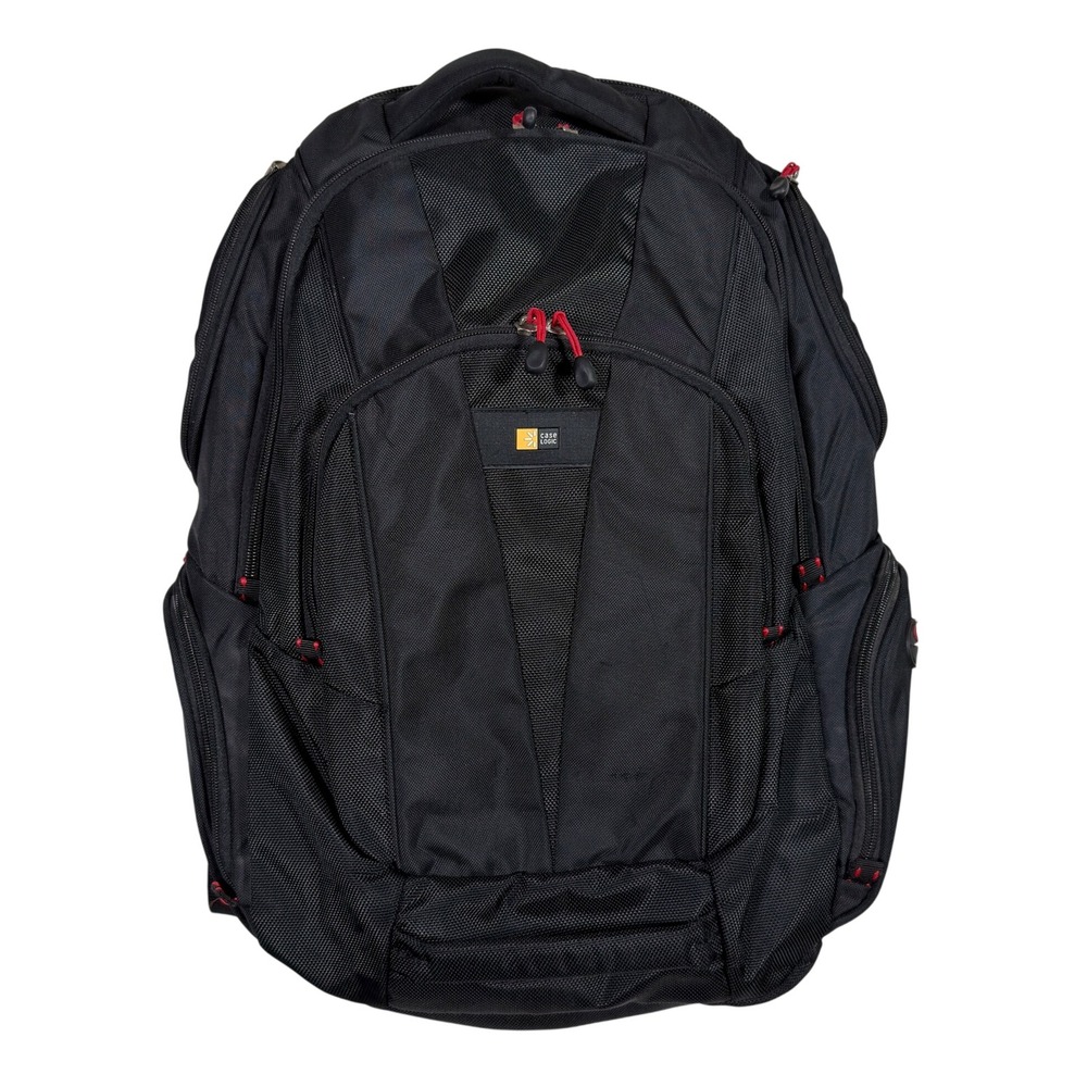Case Logic BEBP-215 Black Laptop Backpack 15.6 Tablet Travel School Organizer